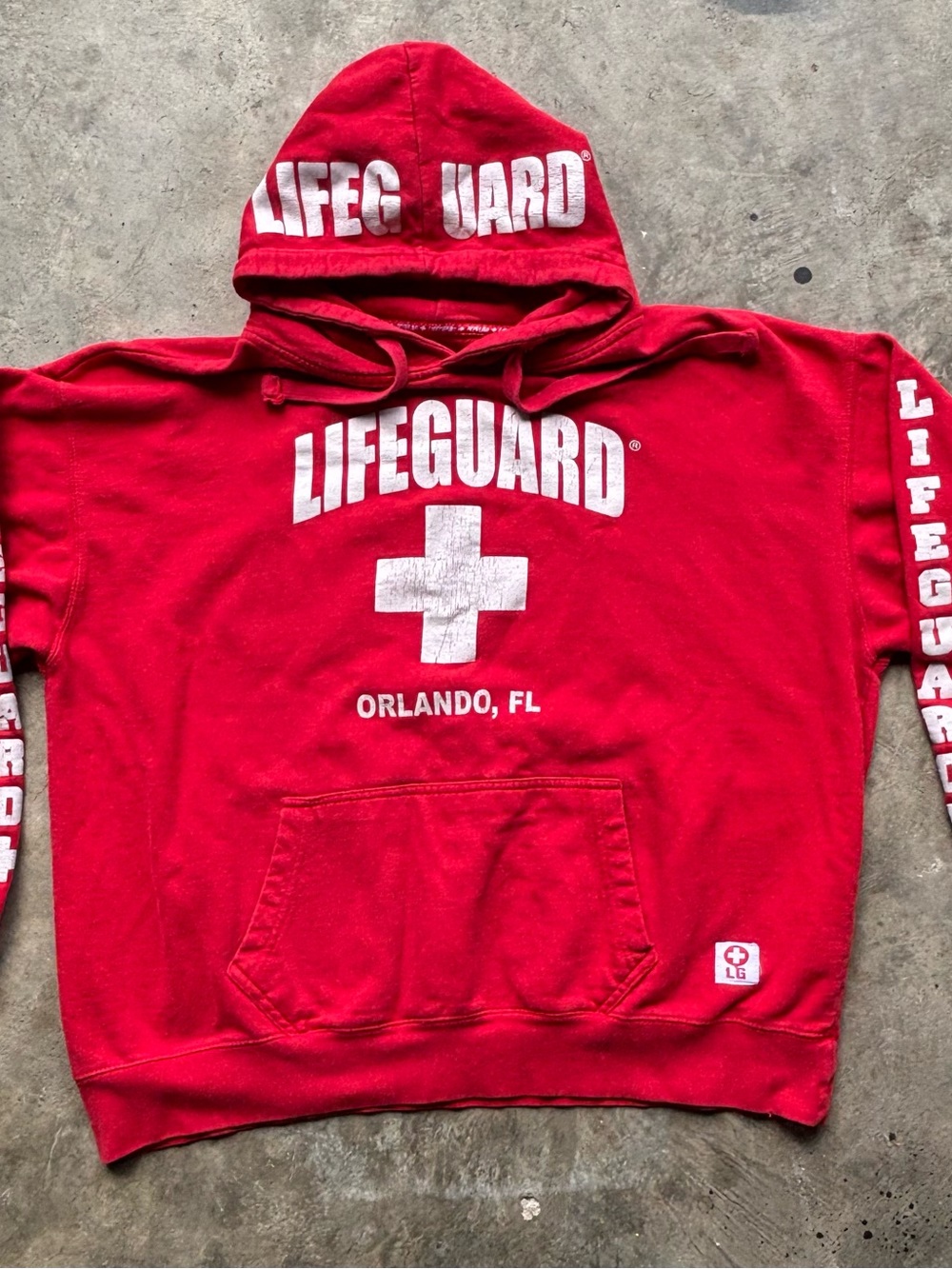 Lifeguard Orlando Red/White Hoodie size 2XL